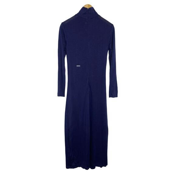 Pangaia Maxi Dress Blue Natural Organic Seacell Womens Size XXS Eco friendly - Picture 2 of 10